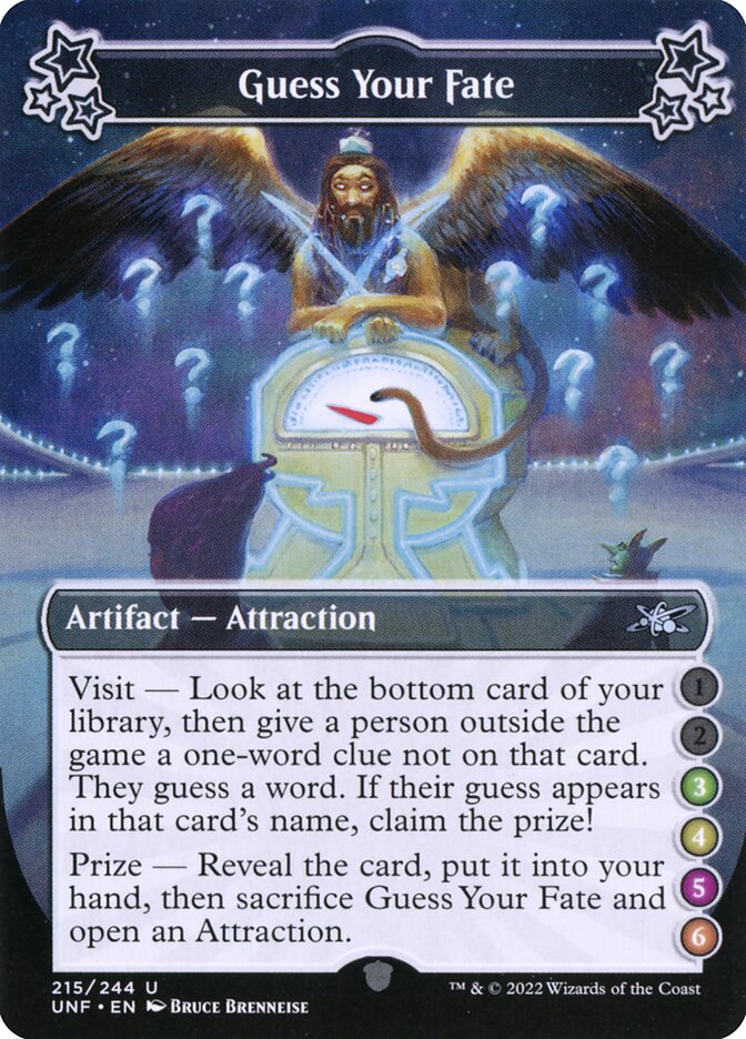 Guess Your Fate, Unfinity Card Art