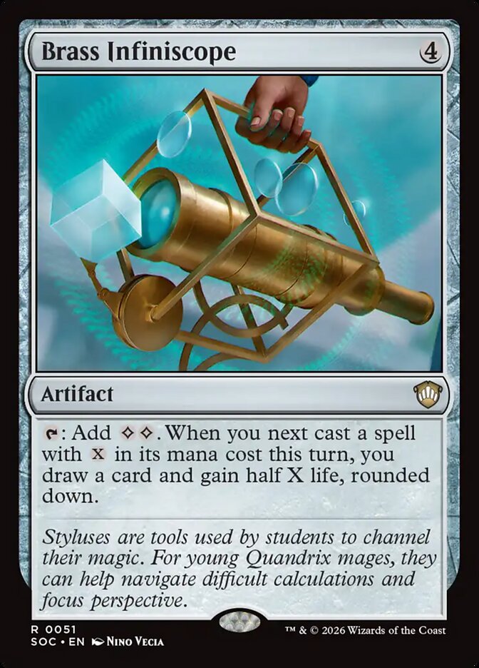 Brass Infiniscope, Secrets Of Strixhaven Commander Card Art