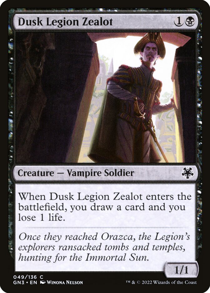 Dusk Legion Zealot, Game night: free-for-all Card Art