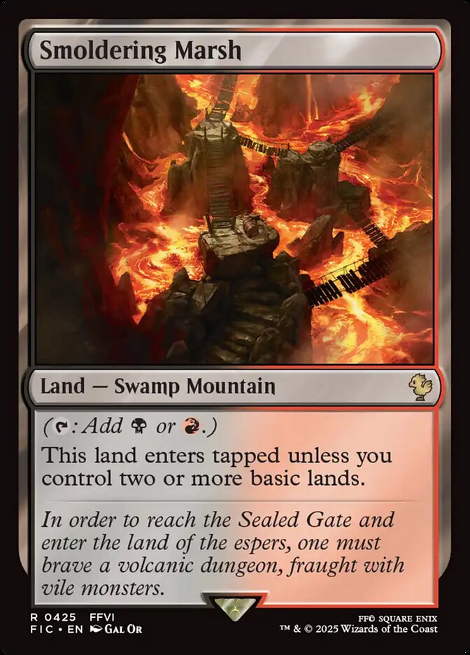 Smoldering Marsh, Final fantasy commander Card Art