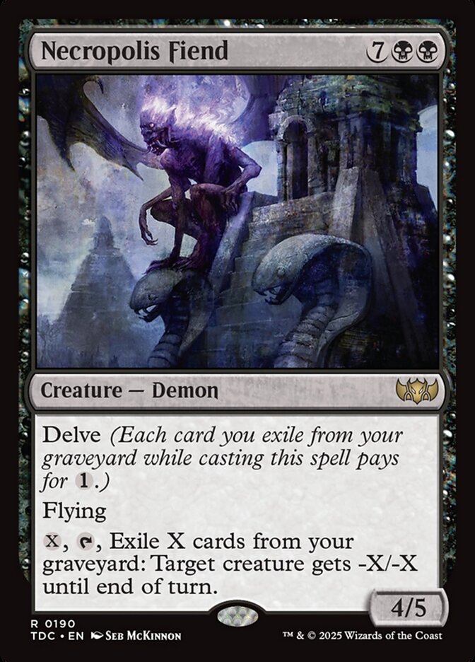 Necropolis Fiend, Tarkir: Dragonstorm Commander Card Art