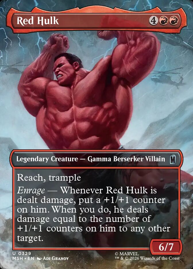 Red Hulk, Marvel Super Heroes Card Art
