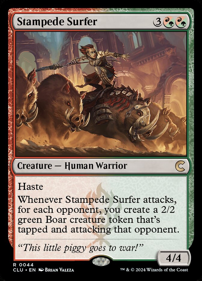 Stampede Surfer, Ravnica: clue edition Card Art