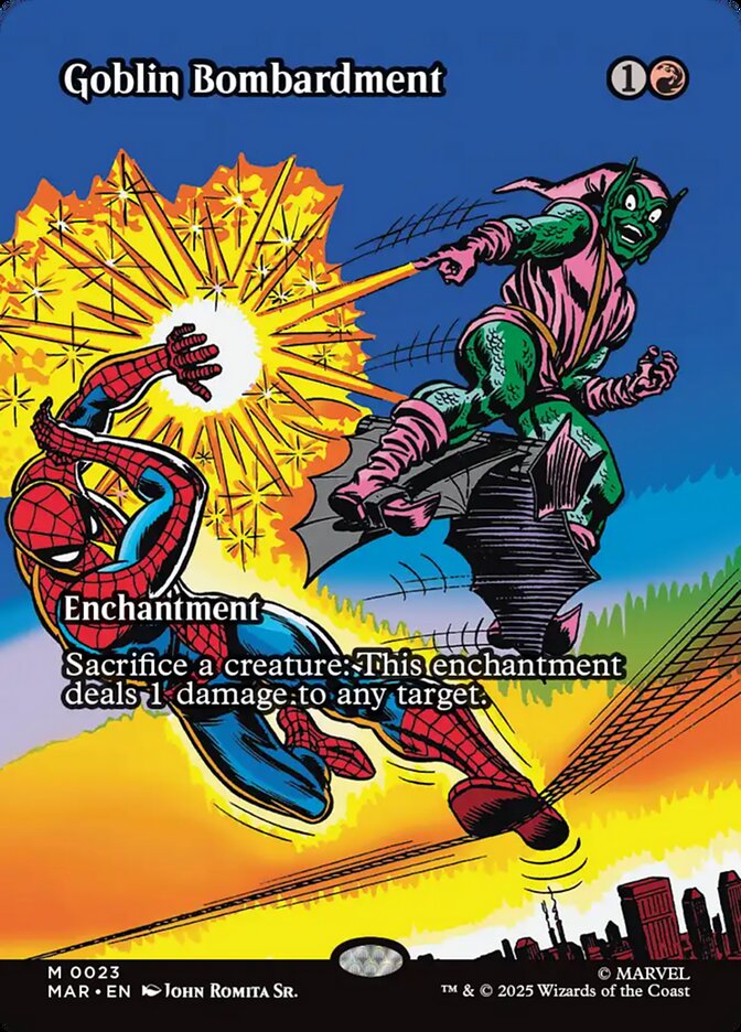 Goblin Bombardment, Marvel Universe Card Art