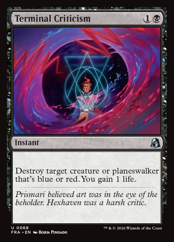 Terminal Criticism, Reality Fracture Card Art