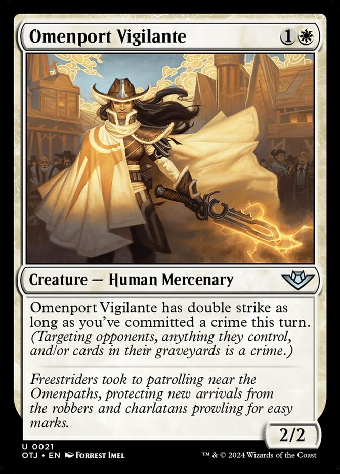 Omenport Vigilante, Outlaws of thunder junction Card Art