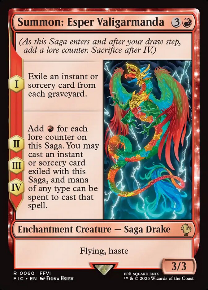 Summon: Esper Valigarmanda, Final fantasy commander Card Art