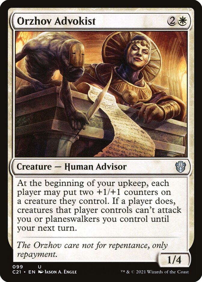 Orzhov Advokist, Commander 2021 Card Art