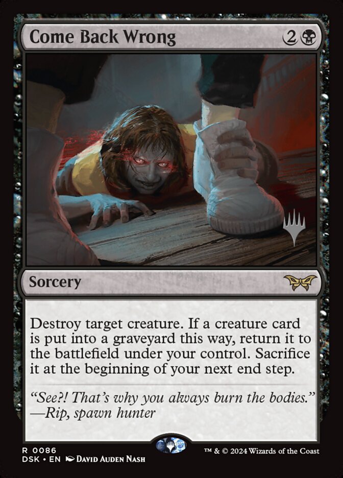 Come Back Wrong, Duskmourn: house of horror promos Card Art