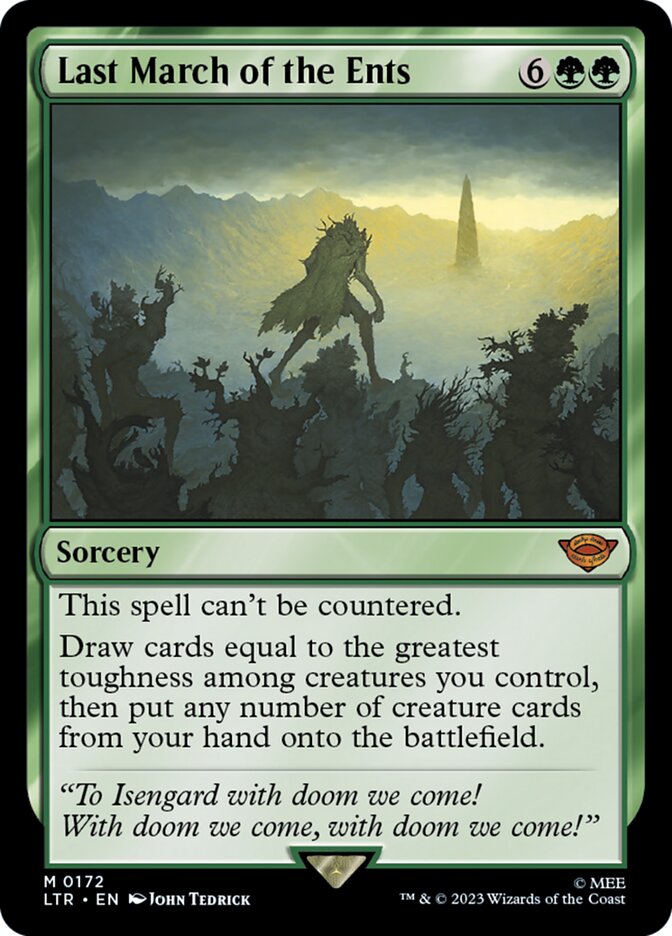 Last March of the Ents, The Lord Of The Rings: Tales Of Middle-Earth Card Art