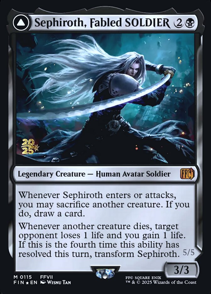 Sephiroth, Fabled SOLDIER // Sephiroth, One-Winged Angel, Final Fantasy Promos Card Art