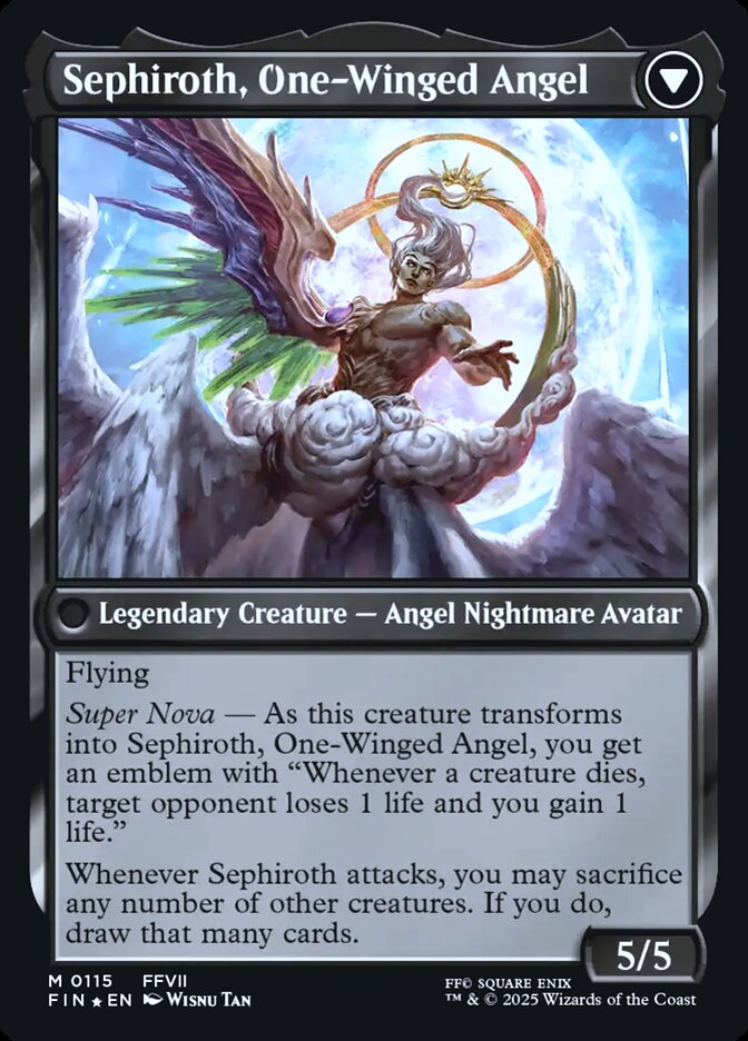 Sephiroth, Fabled SOLDIER // Sephiroth, One-Winged Angel, Final Fantasy Promos Card Art