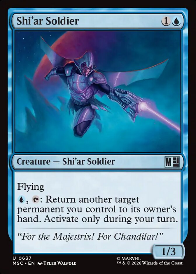 Shi'ar Soldier, Marvel Super Heroes Commander Card Art