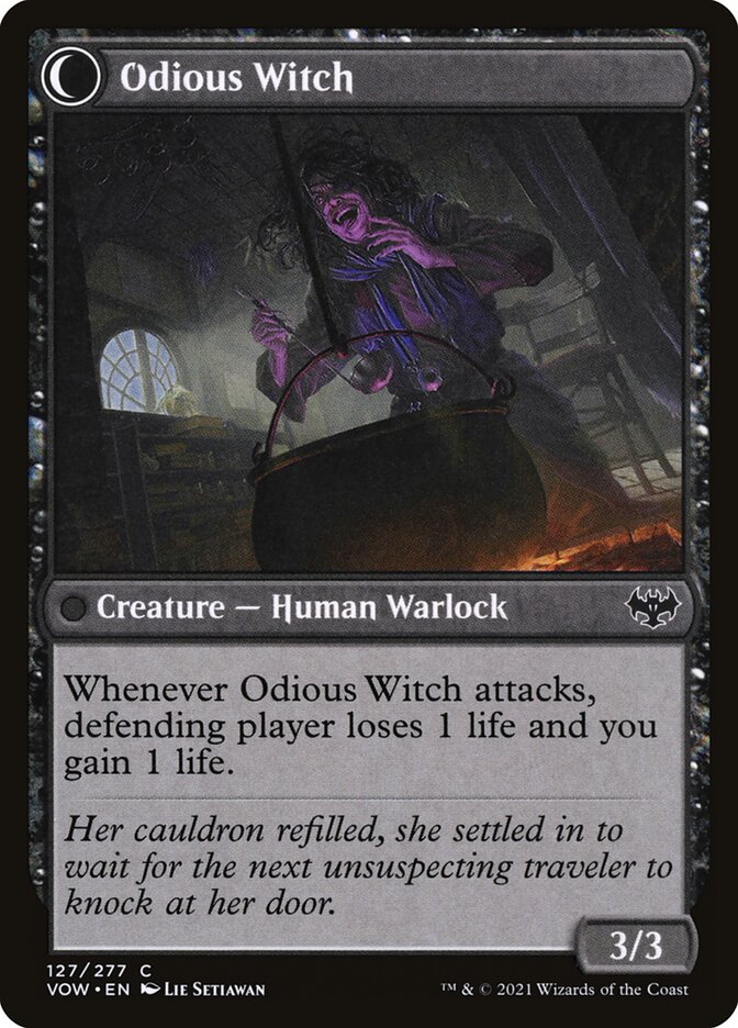 Ragged Recluse // Odious Witch, Innistrad: crimson vow Card Art