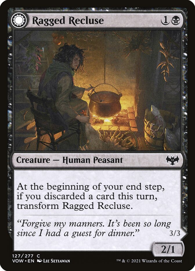 Ragged Recluse // Odious Witch, Innistrad: crimson vow Card Art