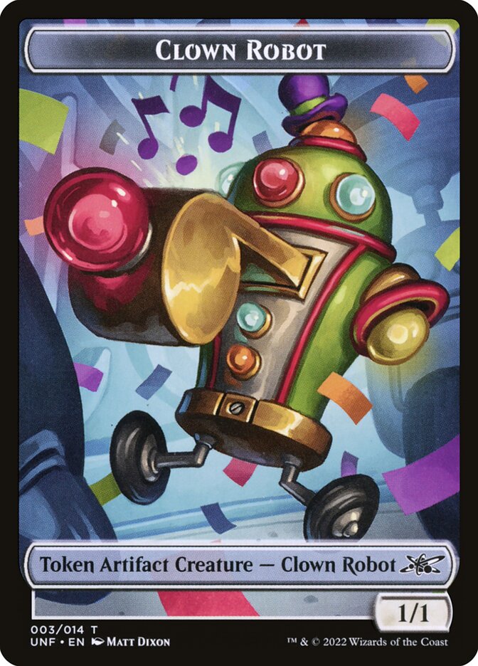 Clown Robot, Unfinity Tokens Card Art