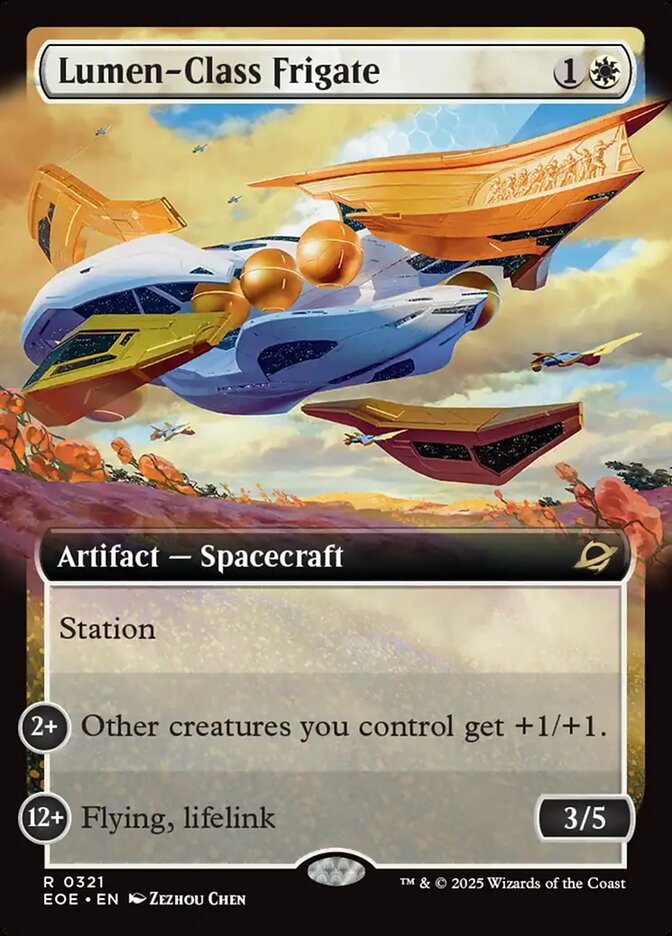 Lumen-Class Frigate, Edge Of Eternities Card Art
