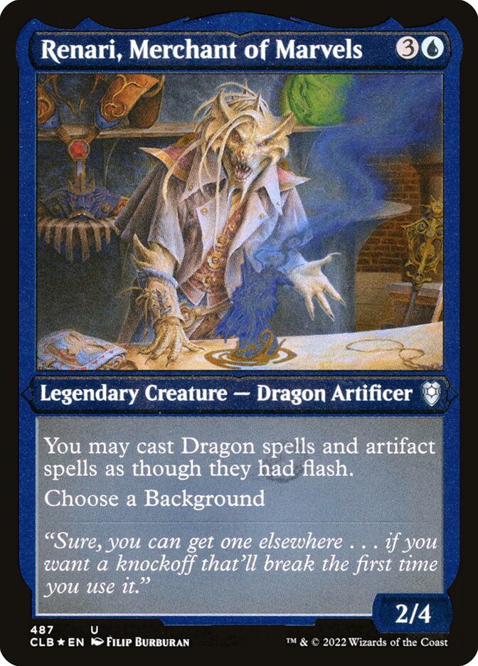 Renari, Merchant of Marvels, Commander legends: battle for baldur's gate Card Art