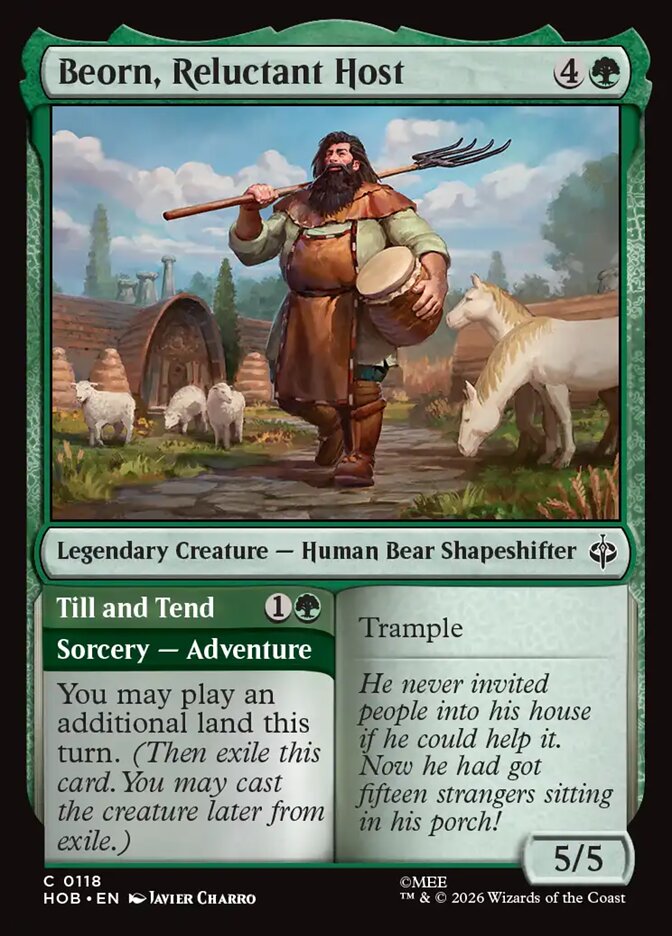 Beorn, Reluctant Host // Till and Tend, The Hobbit Card Art