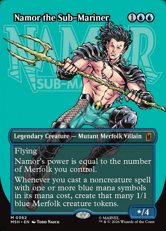 Namor the Sub-Mariner, Marvel Super Heroes Card Art