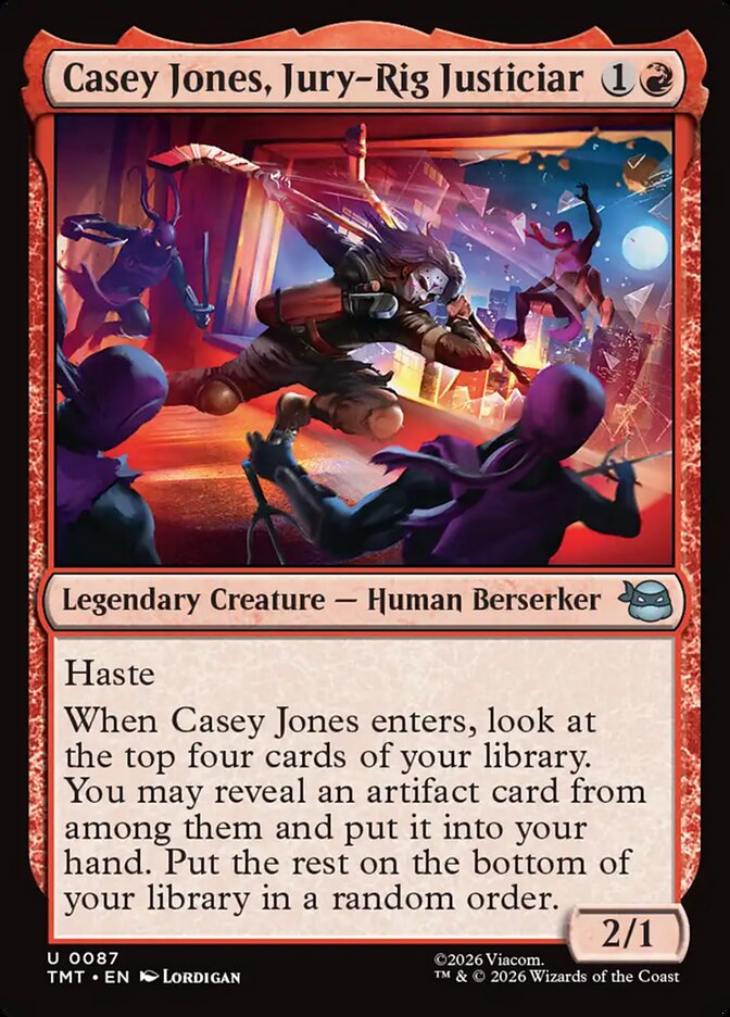 Casey Jones, Jury-Rig Justiciar, Teenage Mutant Ninja Turtles Card Art