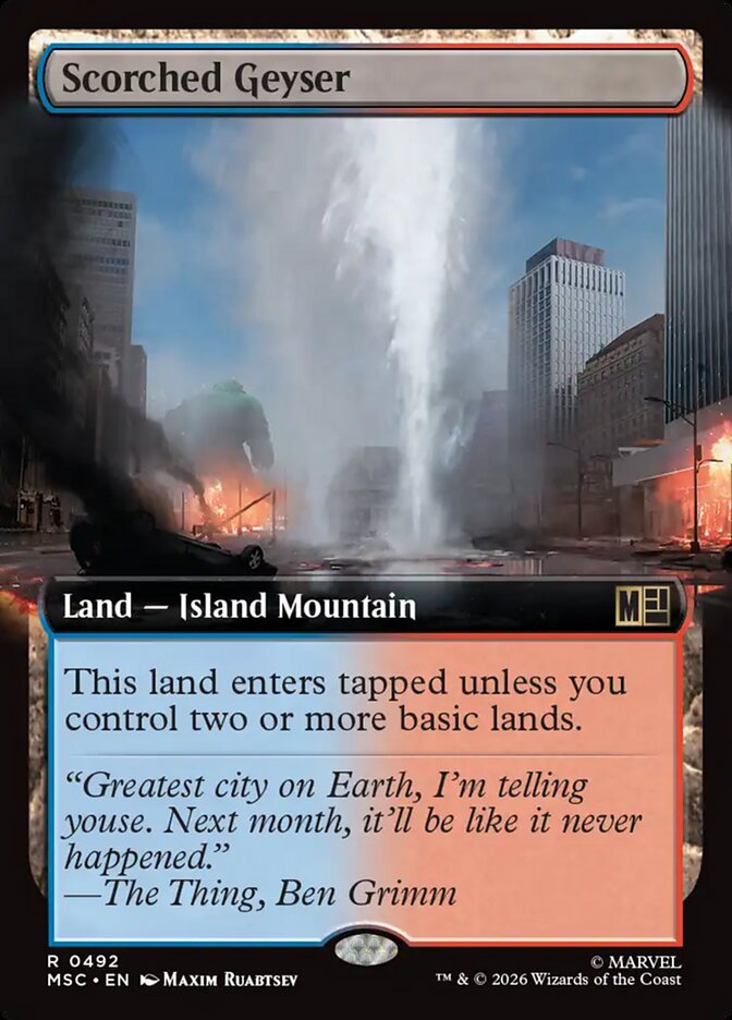 Scorched Geyser, Marvel Super Heroes Commander Card Art