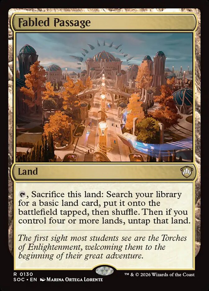 Fabled Passage, Secrets Of Strixhaven Commander Card Art