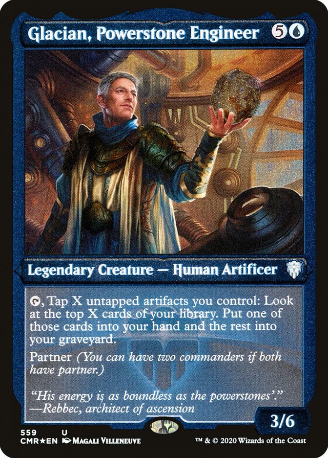 Glacian, Powerstone Engineer - Etched Foil