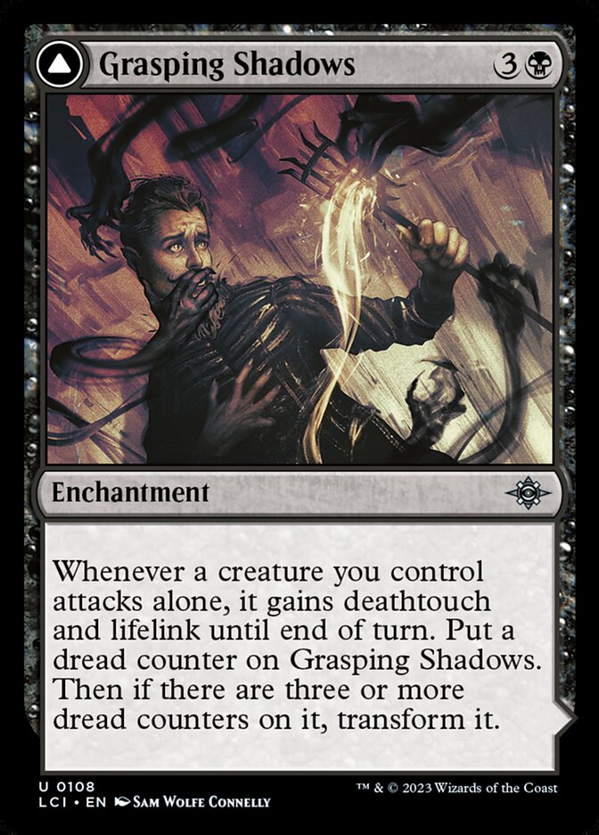 Grasping Shadows // Shadows' Lair, The lost caverns of ixalan Card Art