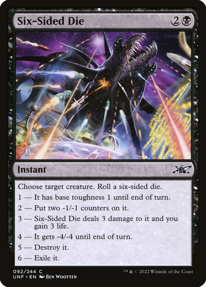 Six-Sided Die, Unfinity Card Art