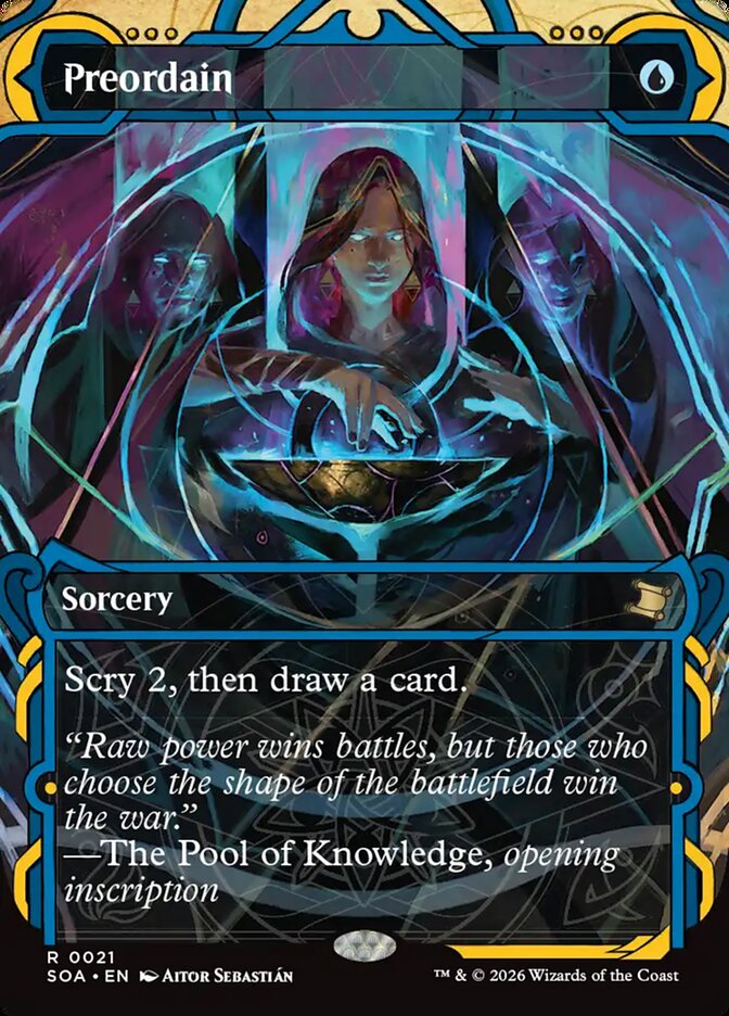 Preordain, Secrets Of Strixhaven Mystical Archive Card Art