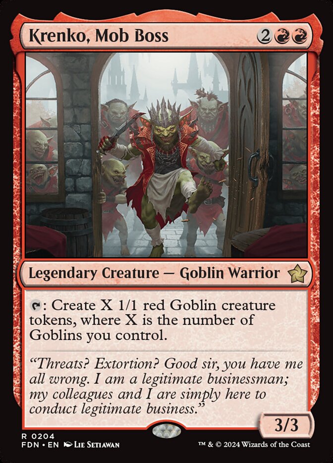 Krenko, Mob Boss, Foundations Card Art
