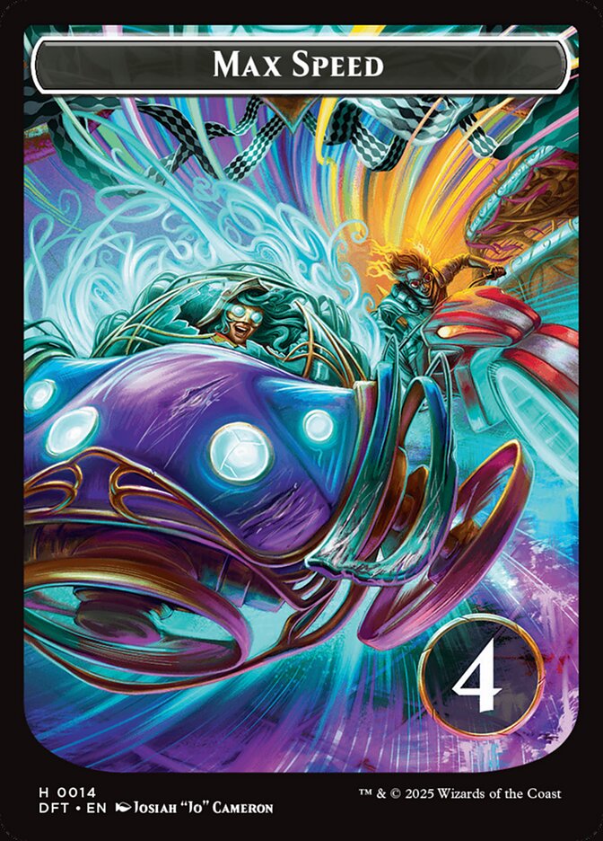 Start Your Engines! // Max Speed, Aetherdrift Tokens Card Art