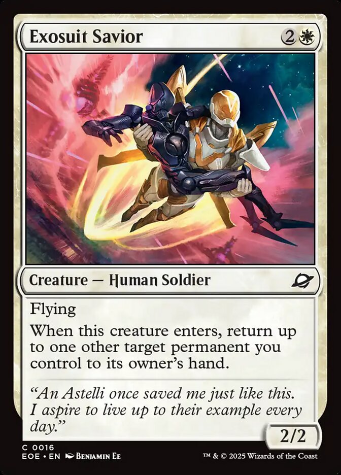 Exosuit Savior, Edge of eternities Card Art