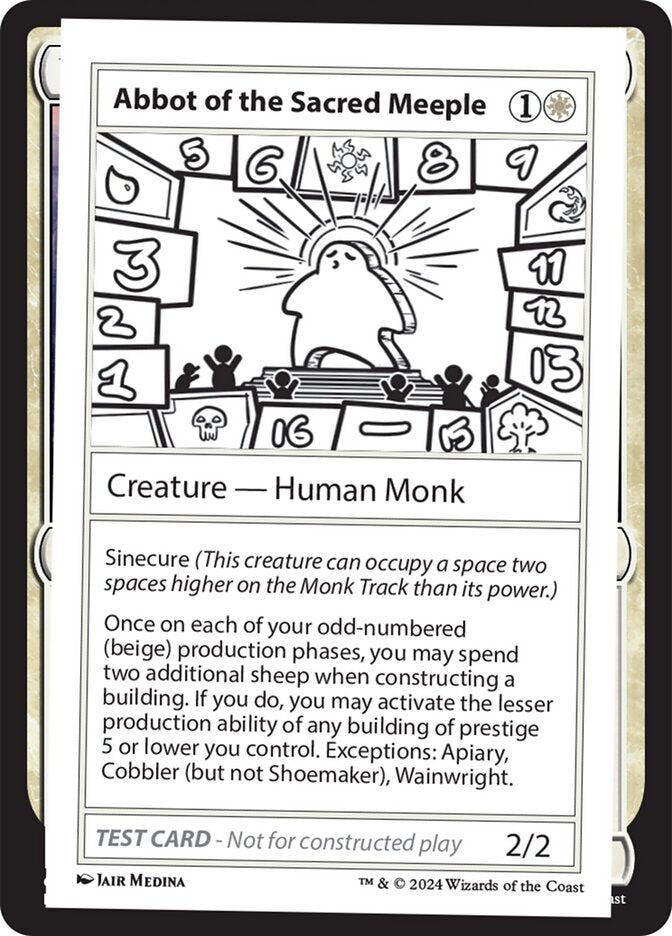Abbot of the Sacred Meeple, Mystery booster 2 Card Art