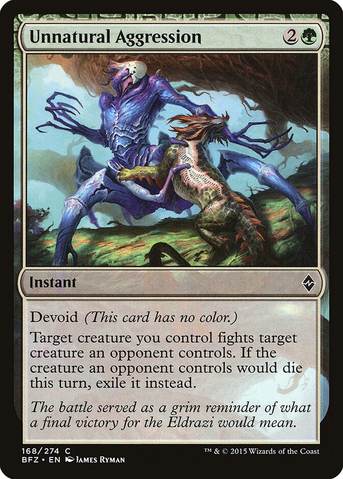 Unnatural Aggression, Battle For Zendikar Card Art