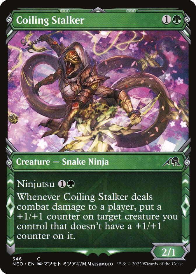 Coiling Stalker, Kamigawa: Neon Dynasty Card Art