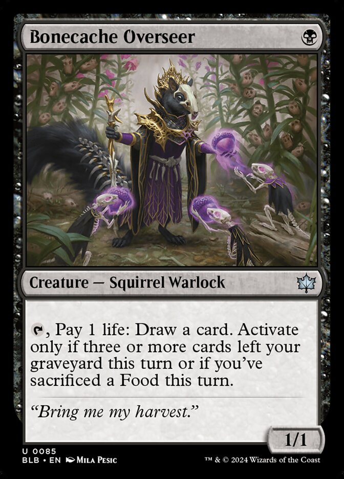 Bonecache Overseer, Bloomburrow Card Art