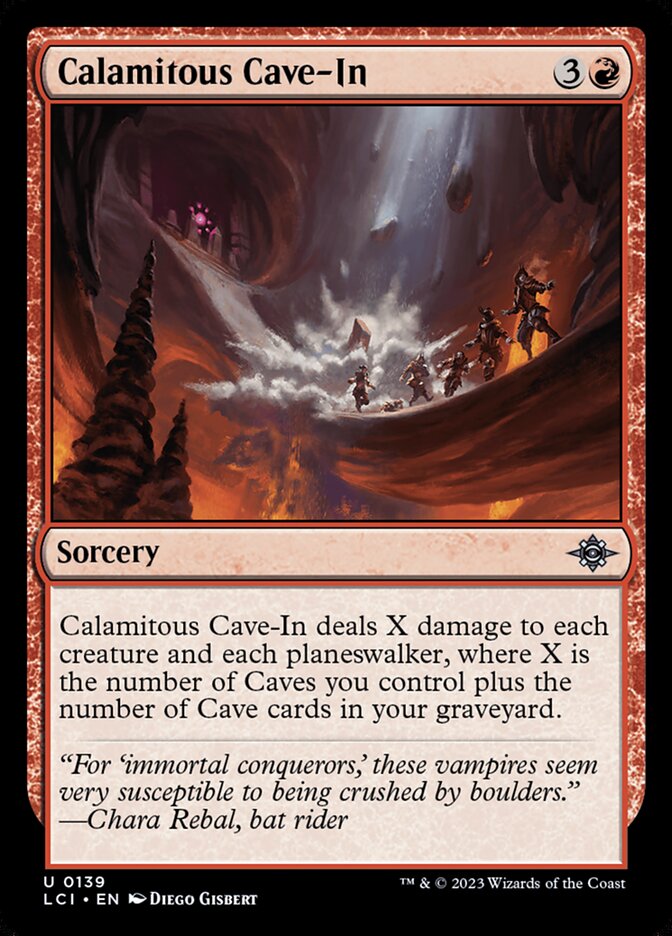 Calamitous Cave-In, The lost caverns of ixalan Card Art
