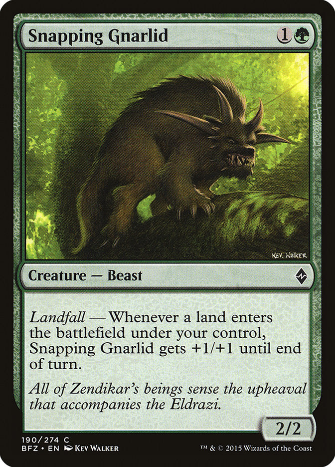 Snapping Gnarlid, Battle for zendikar Card Art