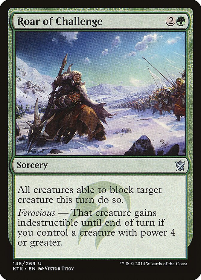 Roar of Challenge, Khans Of Tarkir Card Art