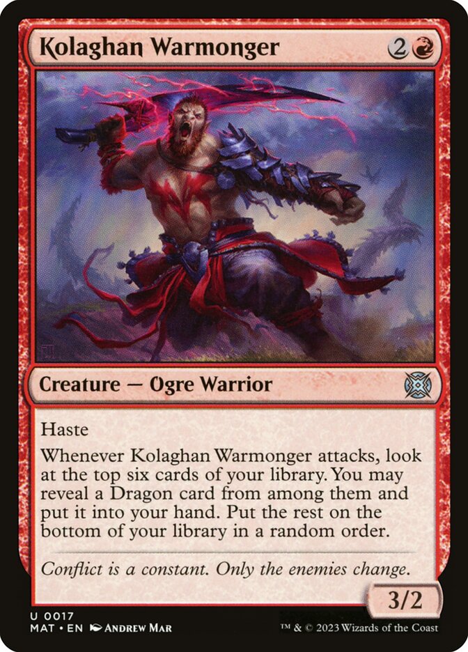 Kolaghan Warmonger, March Of The Machine: The Aftermath Card Art