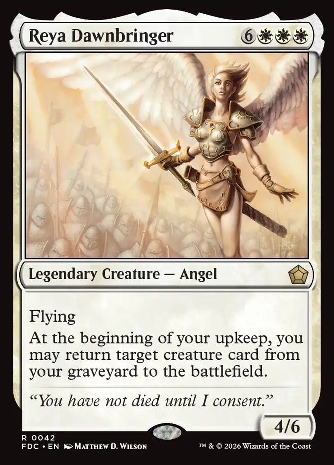 Reya Dawnbringer, Foundations Commander Card Art
