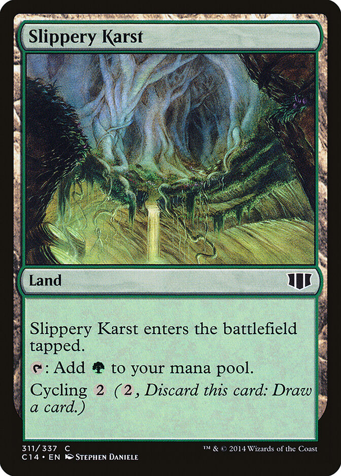 Slippery Karst, Commander 2014 Card Art