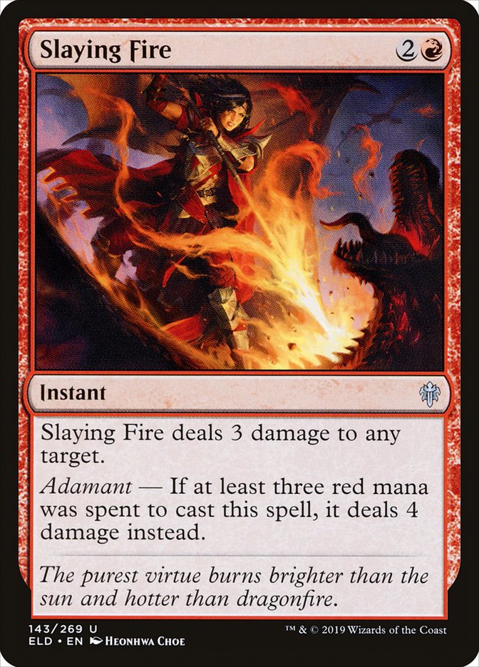 Slaying Fire, Throne of eldraine Card Art