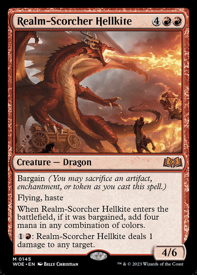 Realm-Scorcher Hellkite, Wilds Of Eldraine Card Art