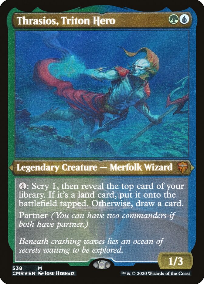 Thrasios, Triton Hero - Etched Foil