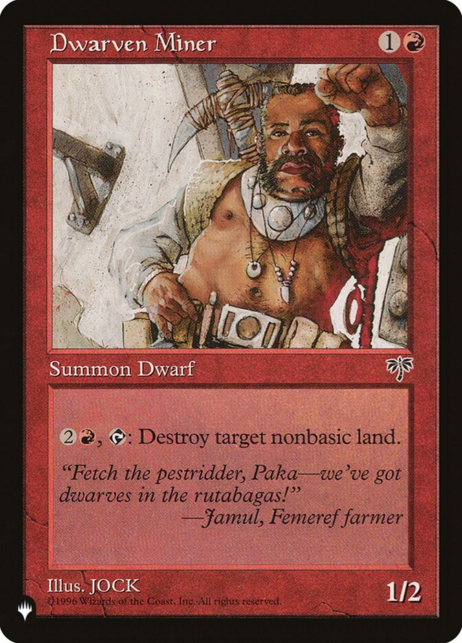 Dwarven Miner, The List Card Art