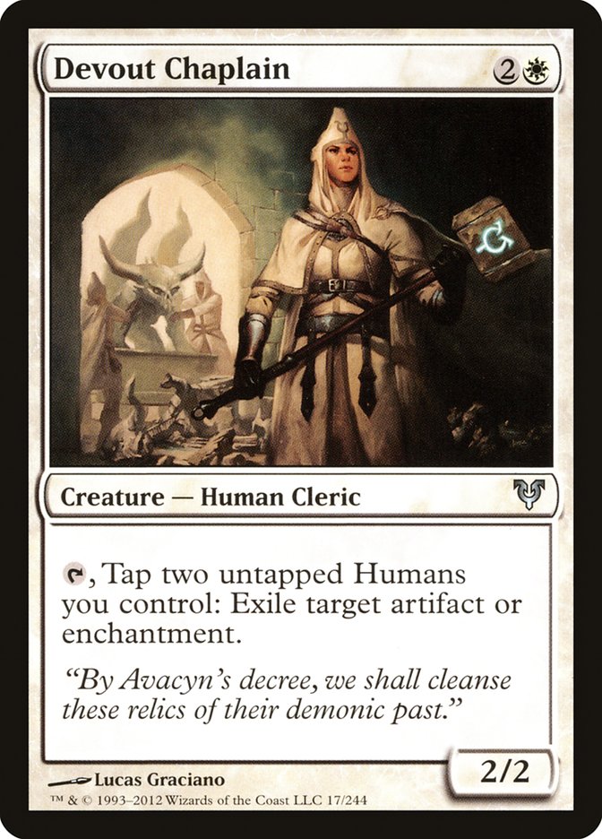 Devout Chaplain, Avacyn restored Card Art