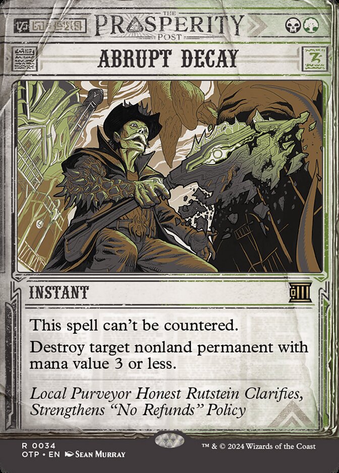 Abrupt Decay, Breaking News Card Art